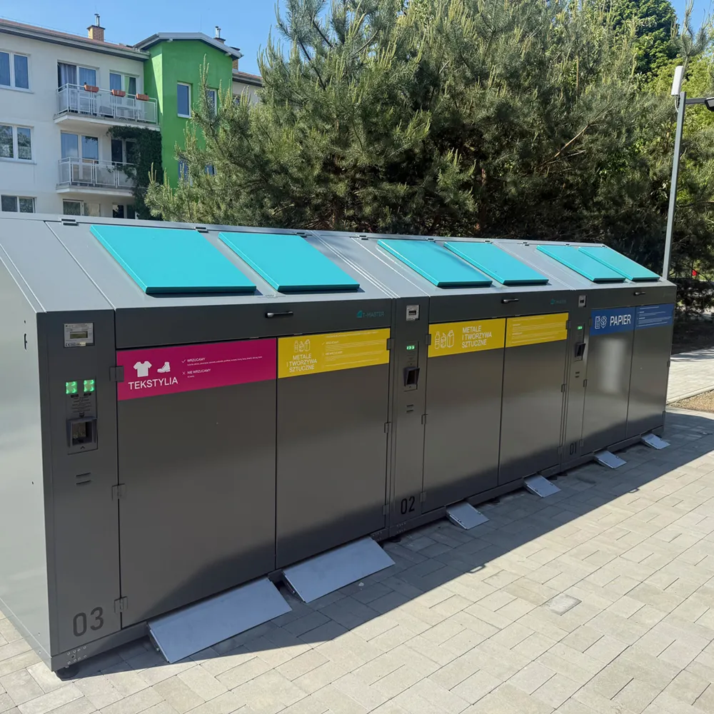 CleanCityPlus™ Smart Container mit mehreren Fraktionskammern
