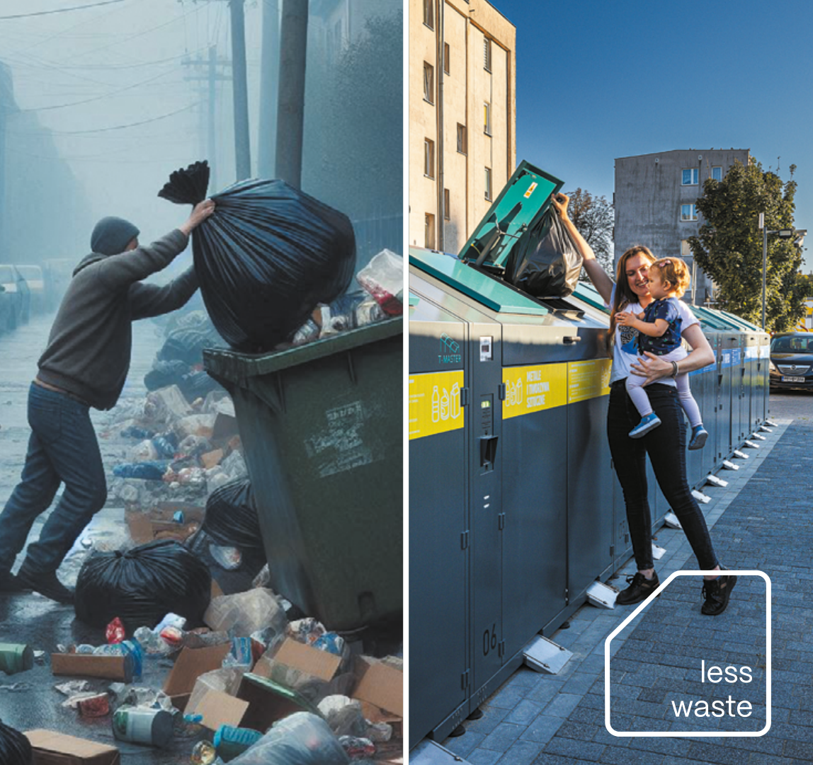 Vorher-Nachher: Weniger Müllchaos mit CleanCityPlus